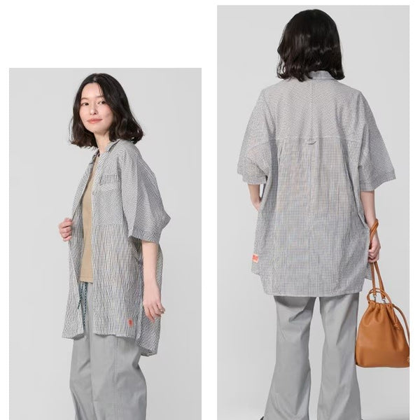 KRIFF MAYER ( クリフメイヤー ) スズシゲワイドシアーシャツ | LADYS | W2557205 | レディース | 半袖 | 体型カバー | 綿100% | ドルマンシャツ | オシャレ | カジュアル | 大人 | 日差し対策 | 冷房対策 | くりふめいやー