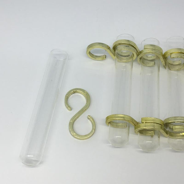 DULTON ( ダルトン ) LINK TUBE VASE リンク チューブ ベース | ゴールド | シルバー | 試験管 | 花瓶 | ガラス | ブラシ付 | オシャレ | ダイニング | 部屋 | 華やか | CH03-V76 | だるとん