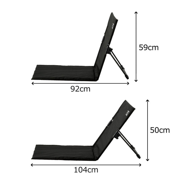 CAPTAIN STAG ( キャプテンスタッグ ) リクライニング フィールド座椅子DX ( ブラック ) アウトドア | キャンプ | レジャー | 花火 | フェス | 花見 | 軽い | 軽量 | 持ち運び | ワイド | リクライニング | 座椅子 | UC-1919 | キャプスタ