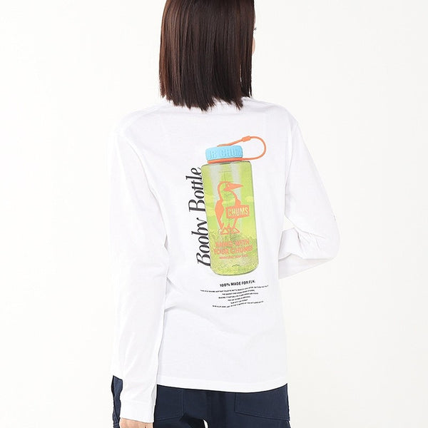 CHUMS ( チャムス ) ブービーボトルロングスリーブTシャツ | ロンT | ロングTシャツ | 長袖 | アパレル | トップス | 長袖Tシャツ | コットン | バックプリント | お出かけ | オシャレ | CH01-2730 | ちゃむす