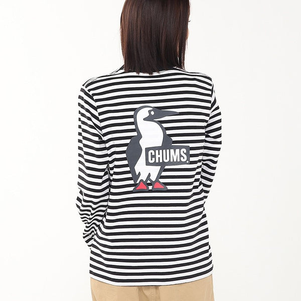 CHUMS ( チャムス ) ブービーロゴロングスリーブTシャツ | ロンT | ロングTシャツ | 長袖 | 長袖Tシャツ | バックプリント | ホワイト | ブラック | CH01-2727 | お出かけ | トップス | アパレル | ちゃむす
