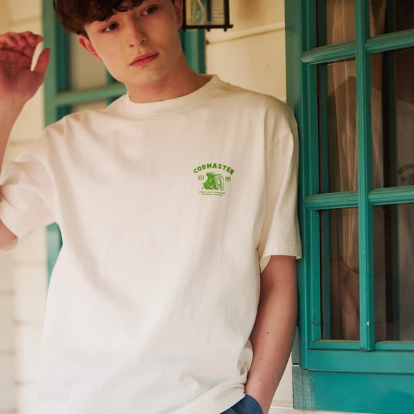 COBMASTER コブマスター 吸水速乾 抗菌防臭 ベーシック Tシャツ 半袖 メンズ スタンダードロゴ クルーネック 綿100% アウトドア キャンプ カジュアル スポーツ 春 夏 UV対策 インナー トップス