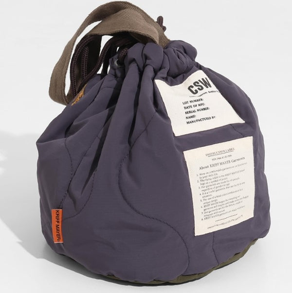 KRIFF MAYER ( クリフメイヤー ) スーベニア刺繍巾着BAG | バッグ | MENS | メンズ | LADYS | レディース | ユニセックス | 巾着バック | 2515117 | 肩掛け | 手持ち | ハンドバッグ | ショルダーバッグ | お出かけ | オシャレ | くりふめいやー