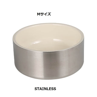 DULTON ( ダルトン ) DOUBLE WALL DOG BOWL ダブル ウォール ドッグ ボウル | ズレにくい | ペット用品 | 水 | においがつきにくい | 汚れがつきにくい | エナメル | マット | シンプル | 餌入れ | ドッグフード入れ | 愛犬 | 犬用