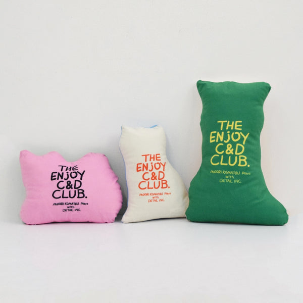 DETAIL ( ディテール ) The Enjoy C&D Club Cushion エンジョイ C&D クラブ クッション | 猫イラストクッション | ネコ | クッション | インテリア | ソファ | マイクロファイバー | プレゼント | 3666CGRN | 3666CBLU