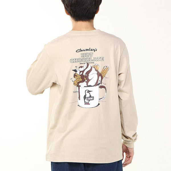 CHUMS ( チャムス ) ホットチョコレートポケットブラッシュドロングスリーブTシャツ | ロンT | ロングTシャツ | 長袖 | ウェア | トップス | 長袖シャツ | バックプリント | ゆとり | コットン100％ | CH01-2659 | ちゃむす