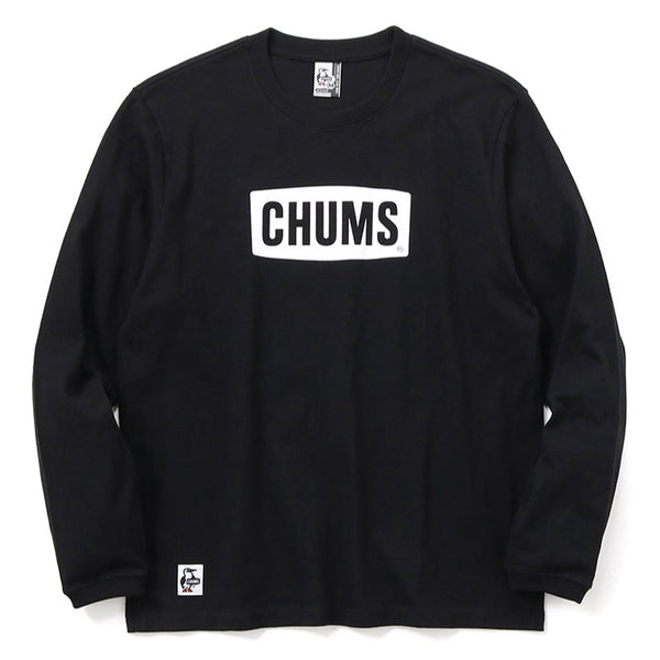 CHUMS ( チャムス ) チャムスロゴブラッシュドロングスリーブTシャツ CH01-2302 Black×White | アウトドアトップス | ロンT | ロングTシャツ | 長袖 |