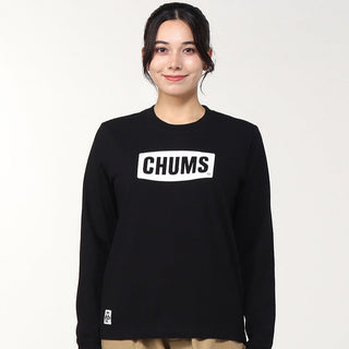 CHUMS ( チャムス ) チャムスロゴブラッシュドロングスリーブTシャツ CH01-2302 Black×White | アウトドアトップス | ロンT | ロングTシャツ | 長袖 |