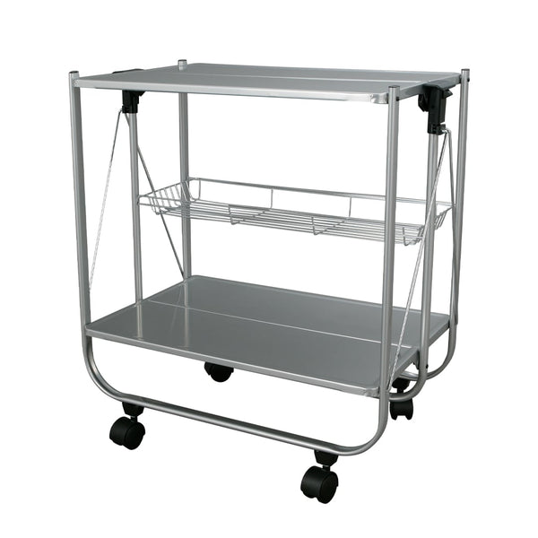 DULTON ( ダルトン ) FOLDING TROLLEY SILVER ラック・スタンド | トロリー | テーブル | ワゴン | 配膳台 | 作業台