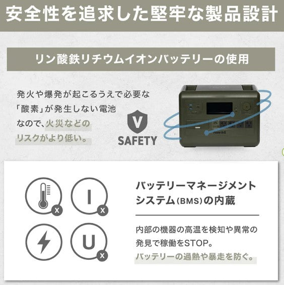 【オリーブドラブ終売・在庫限り】PowerArQ ( パワーアーク ) PowerArQ S10 Pro ポータブル電源 1024Wh