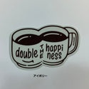 NUMAR! ( ヌマー ) double the happiness | ステッカー | 防水 | ワンポイント | アウトドア | キャンプ | ハードケース | MNUM-003 | ぬまー | レギュラーサイズ | プレゼント | ギフト | 珈琲 | コーヒー