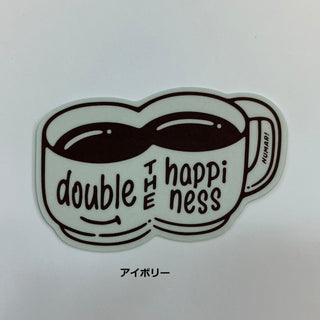 NUMAR! ( ヌマー ) double the happiness | ステッカー | 防水 | ワンポイント | アウトドア | キャンプ | ハードケース | MNUM-003 | ぬまー | レギュラーサイズ | プレゼント | ギフト | 珈琲 | コーヒー