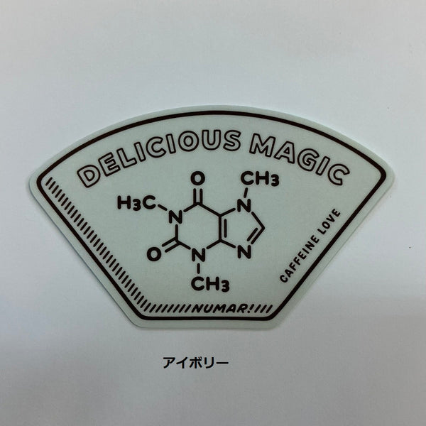 NUMAR! ( ヌマー ) DELICIOUS MAGIC | ステッカー | 防水 | ワンポイント | アウトドア | キャンプ | ハードケース | MNUM-004 | ぬまー | レギュラーサイズ | プレゼント | ギフト | 珈琲 | コーヒー