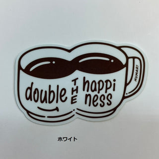 NUMAR! ( ヌマー ) double the happiness | ステッカー | 防水 | ワンポイント | アウトドア | キャンプ | ハードケース | MNUM-003 | ぬまー | レギュラーサイズ | プレゼント | ギフト | 珈琲 | コーヒー