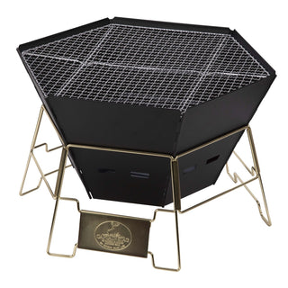 CAPTAIN STAG ( キャプテンスタッグ ) CSG ヘキサ ステンレス ファイアグリル 金鹿トングセット | アウトドア | キャンプ | BBQ | バーベキュー | バーベキュー台 | トング | セット | 50周年 | 焚き火 | ファミリーキャンプ | UG-0150 | きゃぷてんすたっぐ