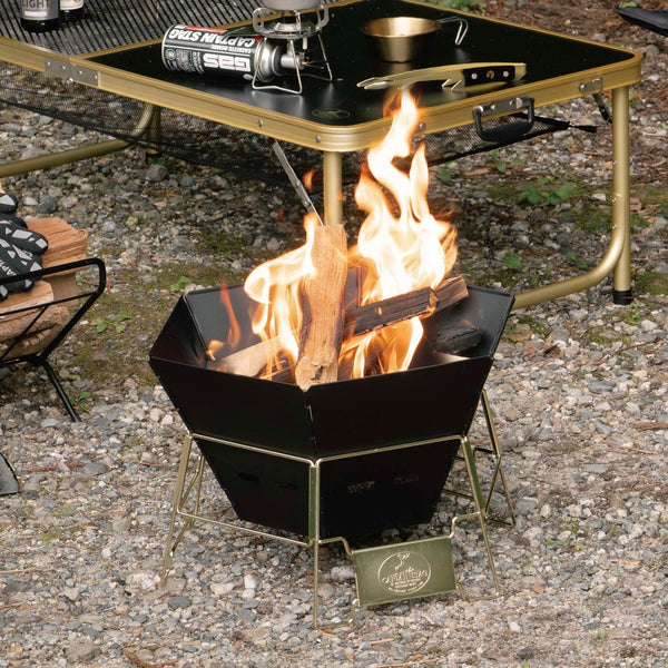 CAPTAIN STAG ( キャプテンスタッグ ) CSG ヘキサ ステンレス ファイアグリル 金鹿トングセット | アウトドア | キャンプ | BBQ | バーベキュー | バーベキュー台 | トング | セット | 50周年 | 焚き火 | ファミリーキャンプ | UG-0150 | きゃぷてんすたっぐ