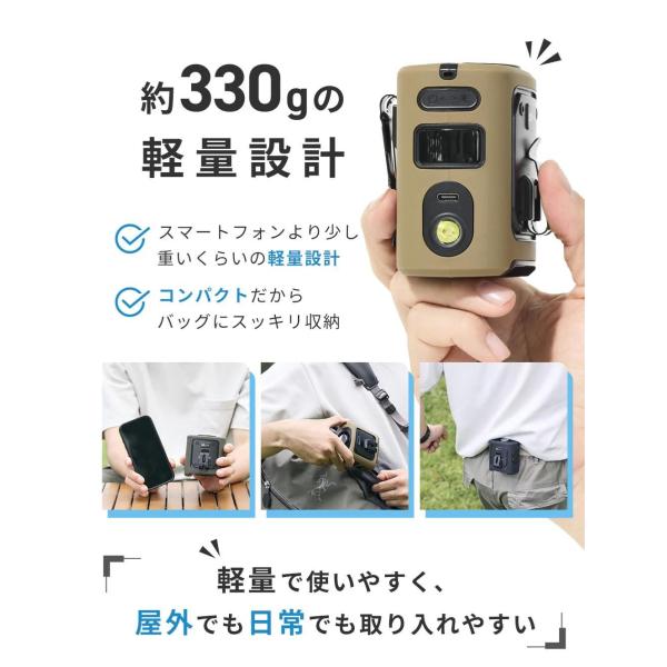 WAQ ( ワック ) FIELD WAIST FAN ウエストファン | 腰掛け扇風機 | 冷却プレート付き | 3WAY | ハンディファン | アウトドア | キャンプ | 暑さ対策 | 外作業 | ハンズフリー | 夏 | 涼しい | フェス | 通勤 | 通学 | わっく