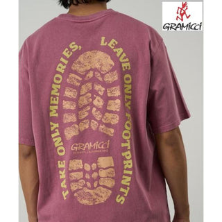 GRAMICCI ( グラミチ ) FOOTPRINTS TEE PIGMENT DYED フットプリントTシャツピグメントダイ | シャツ | Tシャツ | アパレル | 半袖 | 半袖Tシャツ | G6SU-T119 | カジュアル | バックプリント | ぐらみち