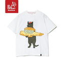 go slow caravan ( ゴースローキャラバン ) 【 DOMDOM×GSC 】 びたびたバターフィッシュ猫TEE MENS | メンズ | トップス | ドムドムハンバーガー | コラボ | シャツ | Tシャツ | ホワイト | 341962 | カジュアル | 夏服