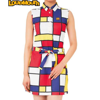 【 SALE 】 LOUDMOUTH ( ラウドマウス ) レディース ノースリーブ | ワンピース | ダッチトリート | ゴルフ | ゴルフウェア | ポリエステル | 吸汗 | 速乾 | UV | 接触冷感 | らうどまうす | 762664