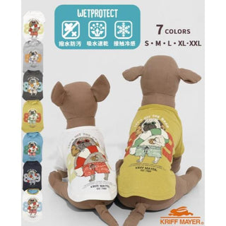 KRIFF MAYER ( クリフメイヤー ) ウェットプロテクトT ( パグ89 ) DOG | D2547823 | 犬 | 服 | ドッグウェア | Tシャツ | オシャレ | 夏 | 接触冷感 | 涼しい | 動きやすい | 着脱しやすい | くりふめいやー