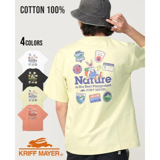 KRIFF MAYER ( クリフメイヤー ) クリフラビット半袖Tシャツ ネイチャー Tシャツ 半袖 メンズ レディース 綿100％ プリントTシャツ うさぎ アニマル カジュアル アウトドア 2556301