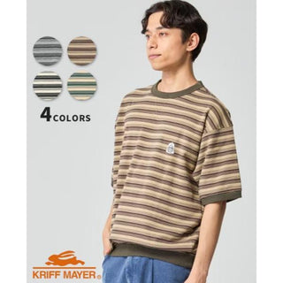 KRIFF MAYER ( クリフメイヤー ) チルタイムボーダースウェットT | MENS | 2547807 | メンズ | ボーダー | 半袖 | シャツ | カジュアル | ワンポイント | 半袖Tシャツ | キャンプ | お出かけ | アウトドア | くりふめいやー