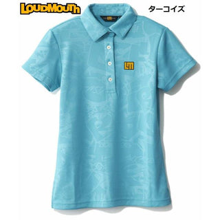 LOUDMOUTH ( ラウドマウス ) レディース プレミアムカノコ エンボス半袖シャツ | 半袖 | シャツ | ゴルフ | ゴルフウェア | らうどまうす | 764650 | 吸汗速乾 | UV | 定番