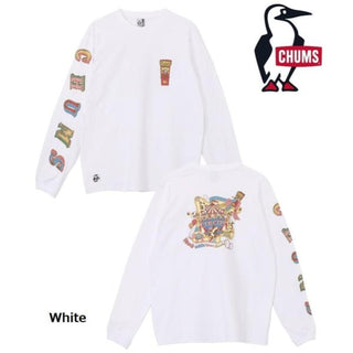 CHUMS ( チャムス ) サーカスロングスリーブTシャツ | ロンT | ロングTシャツ | 長袖 | 長袖シャツ | Tシャツ | 長袖Tシャツ | アパレル | トップス | ウェア | サーカス柄 | コットン | 型くずれしにくい | アウトドア | お出かけ | キャンプ | ちゃむす | CH01-2729
