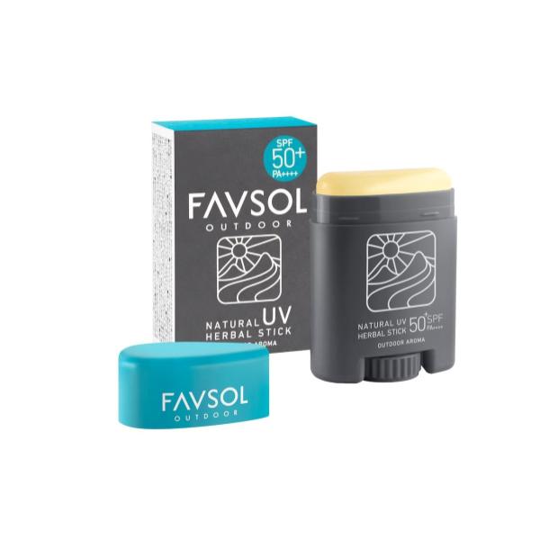 FAVSOL ( ファブソル ) NATURAL UV HERBAL STICK | 日焼け止め | SPF+50 | 顔用 | 体用 | アウトドア | スポーツ | レジャー | コンパクト | ウォータープルーフ | 登山 | ハイキング | フェス | ランニング | 汗に強い | ふぁぶそる