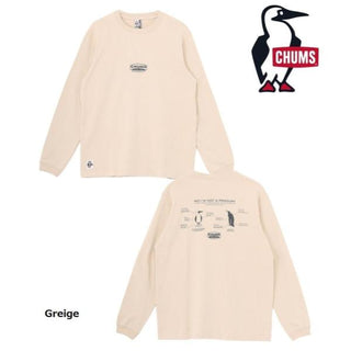 CHUMS ( チャムス ) チャムスリミテッドブラッシュドロングスリーブTシャツ | ロンT | ロングTシャツ | 長袖 | 長袖シャツ | ウェア | トップス | ゆとり | ワンポイント | お出かけ | シンプル | バックプリント | CH01-2660 | ちゃむす