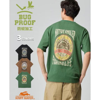 KRIFF MAYER ( クリフメイヤー ) BUG PROOFプリントT | フライ | MENS | 2545107 | メンズ | 半袖 | Tシャツ | 半袖Tシャツ | アパレル | 夏服 | 防蚊加工 | ペルメトリン | タフ | カジュアル | アウトドア | お出かけ | くりふめいやー
