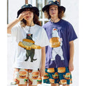 go slow caravan ( ゴースローキャラバン ) 【 DOMDOM×GSC 】 びたびたバターフィッシュ猫TEE MENS | メンズ | トップス | ドムドムハンバーガー | コラボ | シャツ | Tシャツ | ホワイト | 341962 | カジュアル | 夏服