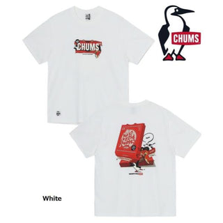 CHUMS ( チャムス ) チャムスピザボックスTシャツ | トップス | Tシャツ | シャツ | 半袖 | ウェア | 夏服 | CH01-2518 | グラフィックTシャツ | コットン | レトロ風 | オシャレ | バックプリント