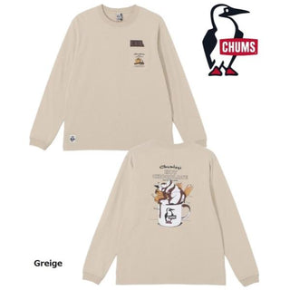 CHUMS ( チャムス ) ホットチョコレートポケットブラッシュドロングスリーブTシャツ | ロンT | ロングTシャツ | 長袖 | ウェア | トップス | 長袖シャツ | バックプリント | ゆとり | コットン100％ | CH01-2659 | ちゃむす