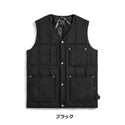 TAION ( タイオン ) ワーク Vネックボタン ダウンベスト | ベスト | 軽い | インナー | ダウン | 軽量 | 暖かい | 防寒 | 秋 | 冬 | シンプル | ブラック | ダークチャコール | TAION-001BWK | アウトドア | キャンプ | レジャー | たいおん