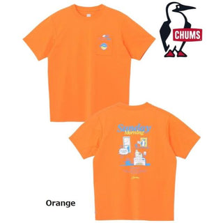 CHUMS ( チャムス ) ドライサンデーモーニングポケットTシャツ | 半袖 | Tシャツ | 半袖Tシャツ | バックプリント | プリントT | アパレル | トップス | オシャレ | お出かけ | アウトドア | キャンプ | UVカット | 遮熱 | ドライ | 夏服 | CH01-2761 | ちゃむす