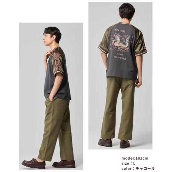 KRIFF MAYER ( クリフメイヤー ) スーベニア刺繍スカT(龍) | MENS | 2547202 | メンズ | シャツ | 半袖 | ウェア | アパレル | トップス | 半袖 | 夏 | かっこいい | 刺繍 | 綿100% | スカジャン | くりふめいやー | お出かけ