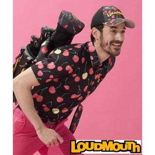 【 SALE 】 LOUDMOUTH ( ラウドマウス ) メンズ プレミアムカノコ 柄半袖シャツ シャツ | 半袖 | 半袖シャツ | ゴルフ | ウェア | 吸汗速乾 | UV | 接触冷感 | ポリエステル | 765601