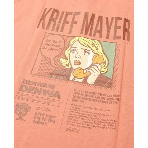 KRIFF MAYER ( クリフメイヤー ) ダジャレ半袖Tシャツ | デンワニデンワ | 2556303 | メンズ | ユニセックス | 半袖 | バックプリント | Tシャツ | 半袖Tシャツ | 綿100% | 夏服 | アパレル | トップス | くりふめいやー