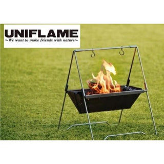 UNIFLAME ( ユニフレーム ) 焚き火ベースsolo | アウトドア | キャンプ | ソロキャンプ | 吊るす | 炊飯 | 焚き火 | 焚火台 | 焚き火台 | コンパクト | アウトドア用品 | 682890 | ゆにふれーむ