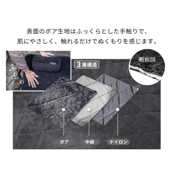 WAQ ( ワック ) リクライニングローチェア用 電熱ヒートカバー | 温度3段階 | モバイルバッテリー対応 | 防寒 | 冬 | あったか | アウトドア | アウトドアチェア | キャンプ | レジャー | 冷え性対策 | 寒さ対策