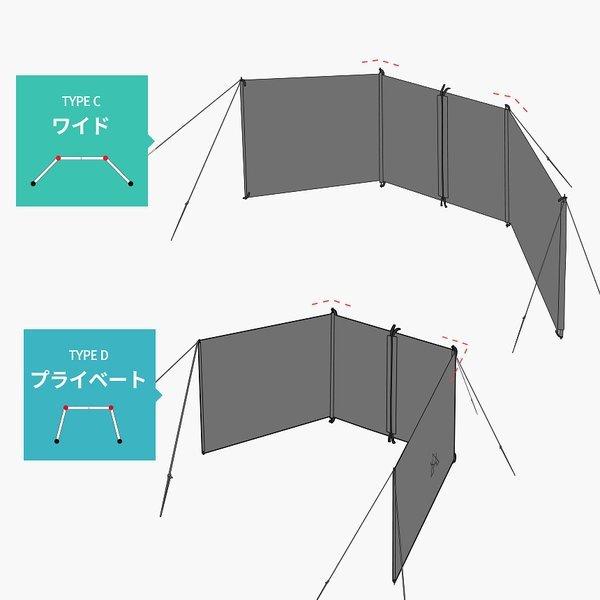 KZM OUTDOOR（ カズミ アウトドア ）デュアル ウィンドウスクリーン 焚き火 陣幕 焚火陣幕 風よけ 防風 風防 仕切り タープ シート キャンプ アウトドア キャンプ用品 (kzm-k20t3t010)