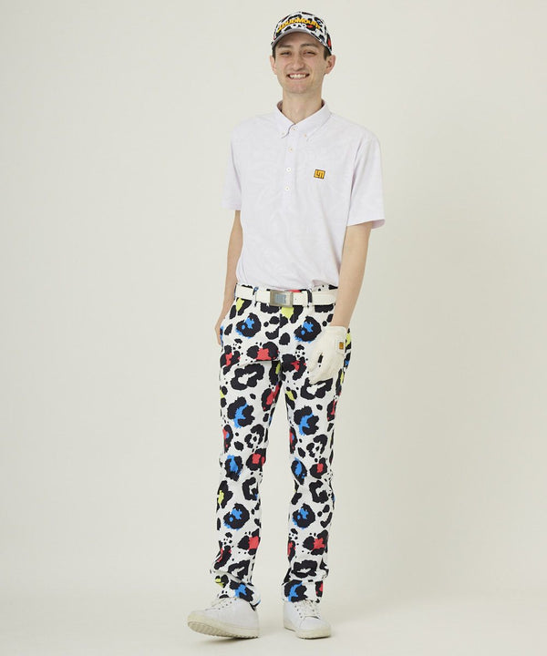 LOUDMOUTh（ラウドマウス）ツイル素材 ロングパンツ ネオンレオパード UV/ストレッチ　763300-352