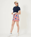 LOUDMOUTｈ（ラウドマウス）ツイル素材 インナー付きスカート インディペンデンスフラッグ UV/ストレッチ　763351-349