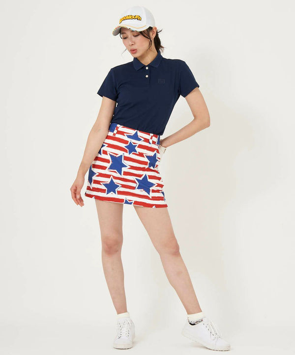 LOUDMOUTｈ（ラウドマウス）ツイル素材 インナー付きスカート インディペンデンスフラッグ UV/ストレッチ　763351-349