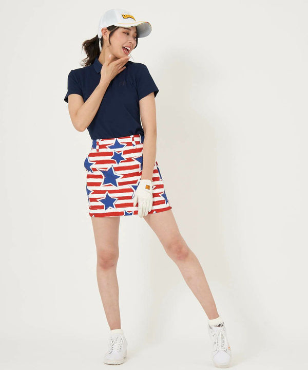 LOUDMOUTｈ（ラウドマウス）ツイル素材 インナー付きスカート インディペンデンスフラッグ UV/ストレッチ　763351-349