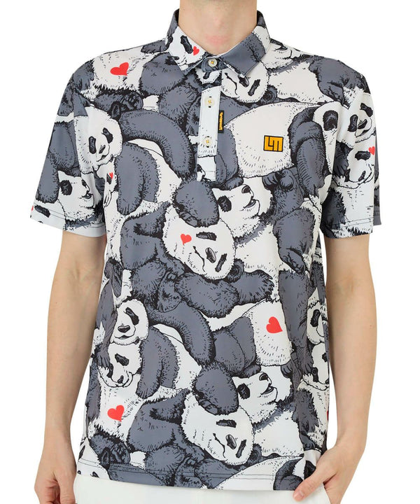 LOUDMOUTh（ラウドマウス）プレミアムカノコ素材 半袖ポロシャツ レスティングパンダズ 吸汗速乾/UV/接触冷感　763601-348