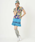 LOUDMOUTh（ラウドマウス）レディス　プレミアムカノコ素材 半袖ポロシャツ シャガデリックブルー 吸汗速乾/UV/接触冷感　763652-75