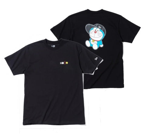 NEW ERA（ニューエラ）半袖 コットン Tシャツ ドラえもん キャップ ブラック レギュラーフィット 13546322